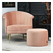 Velvet Poof Anna Pink Velvet Poof Anna Pink