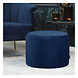 Velvet Poof Anna Blue Velvet Poof Anna Blue