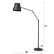 Floor Lamp Aris Charcoal Industrial Design Floor Lamp Aris Charcoal Industrial Design