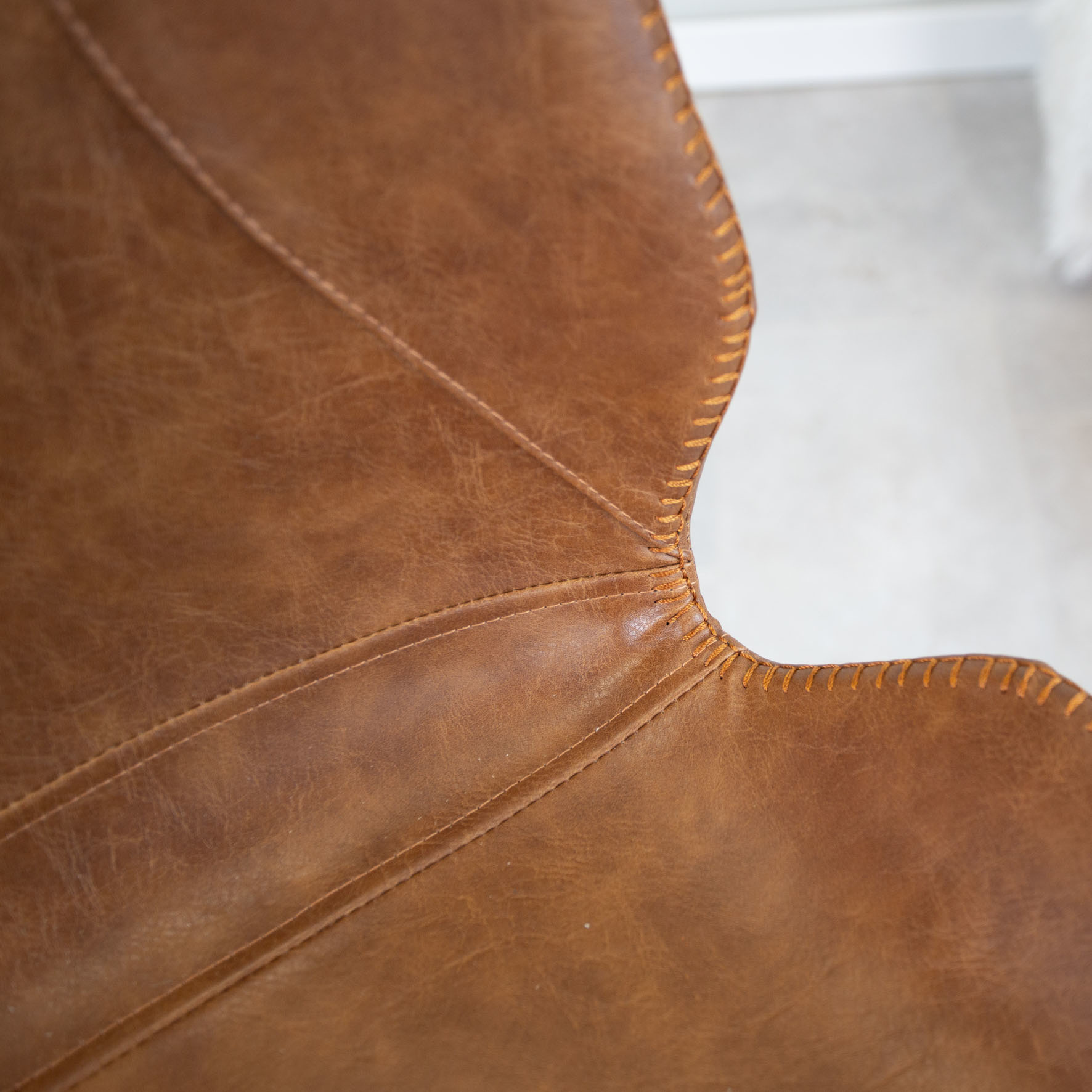 Industrial Bar Stool Barrel Cognac Furnwise