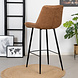 Industrial Bar Stool Brooke Cognac Industrial Bar Stool Brooke Cognac