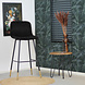 Velvet Bar Stool Mikky Black Velvet Bar Stool Mikky Black
