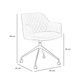 Industrial dining chair Quinn velvet Taupe (wheels) Industrial dining chair Quinn velvet Taupe (wheels)