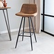 Industrial Bar Stool Jordan Brown Microfiber Industrial Bar Stool Jordan Brown Microfiber