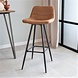 Industrial Bar Stool Jordan Cognac Microfiber Industrial Bar Stool Jordan Cognac Microfiber