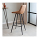 Industrial Bar Stool Jordan Cognac Microfiber Industrial Bar Stool Jordan Cognac Microfiber
