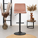 Velvet bar stool Frankie Pink height adjustable Velvet bar stool Frankie Pink height adjustable