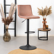 Velvet bar stool Frankie Pink height adjustable Velvet bar stool Frankie Pink height adjustable