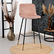Velvet Bar Stool Mikky Pink Velvet Bar Stool Mikky Pink