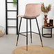 Velvet Bar Stool Mikky Pink Velvet Bar Stool Mikky Pink