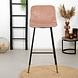 Velvet Bar Stool Mikky Pink Velvet Bar Stool Mikky Pink