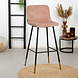 Velvet Bar Stool Mikky Pink Velvet Bar Stool Mikky Pink