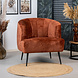 Velvet armchair Billy Copper Velvet armchair Billy Copper