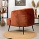 Velvet armchair Billy Copper Velvet armchair Billy Copper