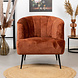 Velvet armchair Billy Copper Velvet armchair Billy Copper