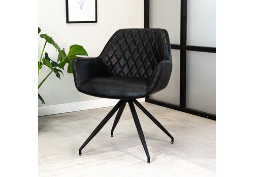  Industrial Dining chair Gian Black 