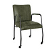Industrial Dining Chair Mila Olive Green Eco-Leather Industrial Dining Chair Mila Olive Green Eco-Leather