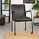 Industrial Dining Chair Mila Anthracite Eco-Leather Industrial Dining Chair Mila Anthracite Eco-Leather