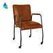 Industrial Dining Chair Mila Cognac Eco-Leather Industrial Dining Chair Mila Cognac Eco-Leather