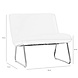 Modern Armchair Merle White Modern Armchair Merle White