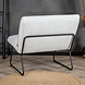 Modern Armchair Merle White Modern Armchair Merle White