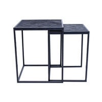 Coffee table Dulce Black set of 2