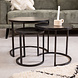 Industrial Coffee table Alice Black - set of 3 Industrial Coffee table Alice Black - set of 3