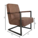 Industrial Leather Armchair Tiger Taupe Industrial Leather Armchair Tiger Taupe