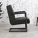 Industrial Leather Armchair Tiger Antracite Industrial Leather Armchair Tiger Antracite