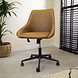 Industrial Rotatable Office Chair Lennox Cognac Industrial Rotatable Office Chair Lennox Cognac
