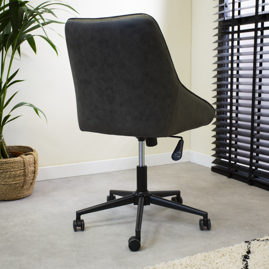 Industrial Rotatable Office Chair Emily Antracite