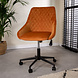Industrial Rotatable Office Chair Emily Cognac Velvet Industrial Rotatable Office Chair Emily Cognac Velvet