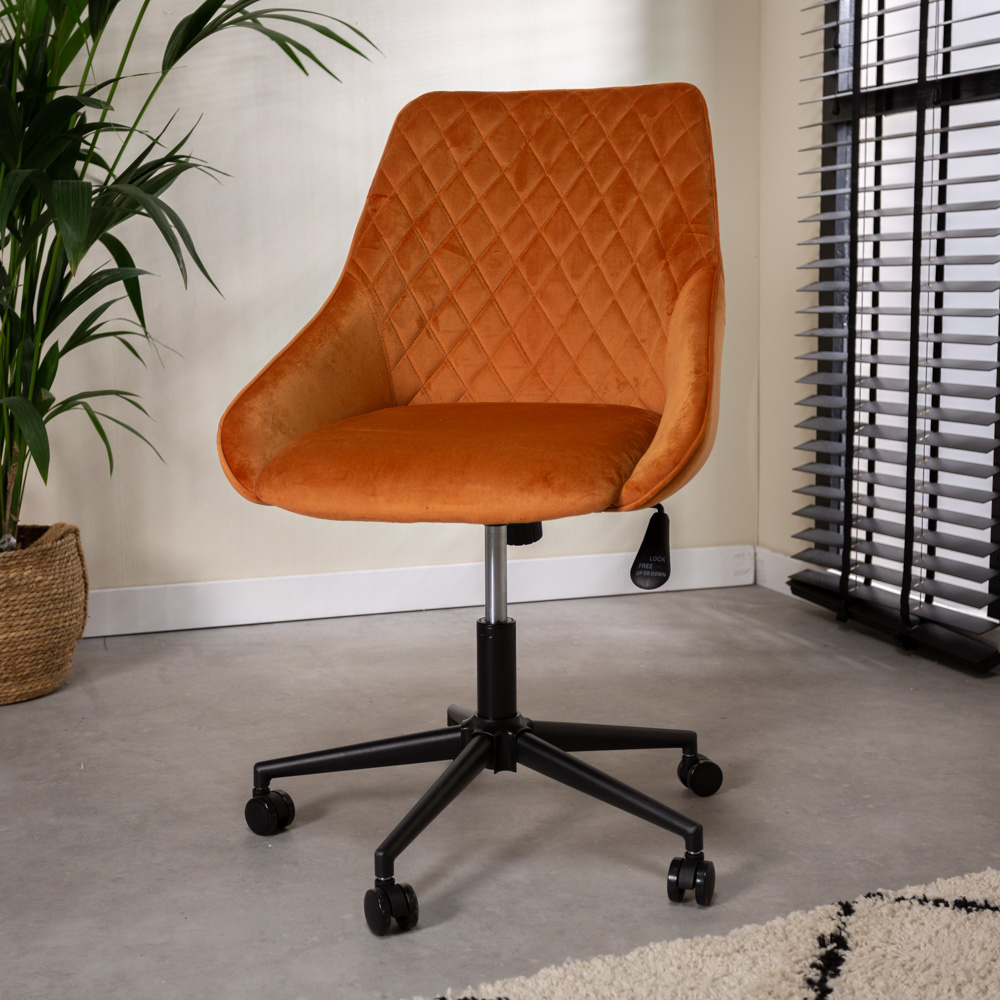 Cognac leather 2024 desk chair
