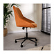 Industrial Rotatable Office Chair Emily Cognac Velvet Industrial Rotatable Office Chair Emily Cognac Velvet