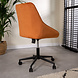 Industrial Rotatable Office Chair Emily Cognac Velvet Industrial Rotatable Office Chair Emily Cognac Velvet