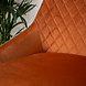 Industrial Rotatable Office Chair Emily Cognac Velvet Industrial Rotatable Office Chair Emily Cognac Velvet