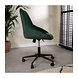 Industrial Rotatable Office Chair Emily Green Velvet Industrial Rotatable Office Chair Emily Green Velvet