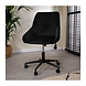 Industrial Rotatable Office Chair Emily Black Velvet Industrial Rotatable Office Chair Emily Black Velvet