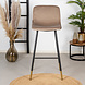 Velvet Bar Stool Mikky Taupe Velvet Bar Stool Mikky Taupe