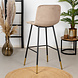 Velvet Bar Stool Mikky Taupe Velvet Bar Stool Mikky Taupe