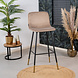 Velvet Bar Stool Mikky Taupe Velvet Bar Stool Mikky Taupe