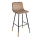 Velvet Bar Stool Mikky Taupe Velvet Bar Stool Mikky Taupe
