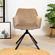 Velvet dining chair Furtado Taupe rotatable seat Velvet dining chair Furtado Taupe rotatable seat