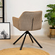 Velvet dining chair Furtado Taupe rotatable seat Velvet dining chair Furtado Taupe rotatable seat