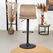 Velvet bar stool Frankie Taupe height adjustable Velvet bar stool Frankie Taupe height adjustable