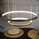 Industrial Ceiling Light Elaine Metal Gold 2-Circles Industrial Ceiling Light Elaine Metal Gold 2-Circles