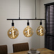 Industrial Ceiling Light Glenn 3L Black Industrial Ceiling Light Glenn 3L Black