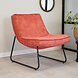 Industrial Armchair Pink Lowen Velvet Industrial Armchair Pink Lowen Velvet
