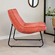Industrial Armchair Pink Lowen Velvet Industrial Armchair Pink Lowen Velvet