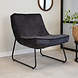 Industrial Armchair Antracite Lowen Velvet Industrial Armchair Antracite Lowen Velvet